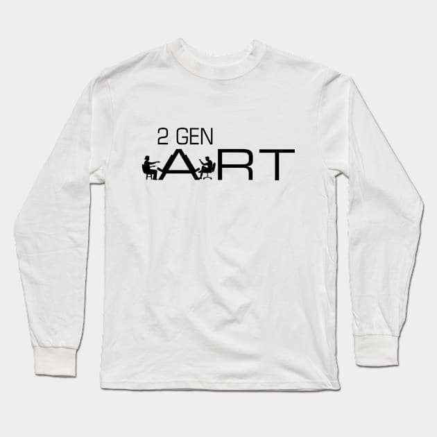 2 Gen Art Long Sleeve T-Shirt by Mustache Maniacs Film Co.